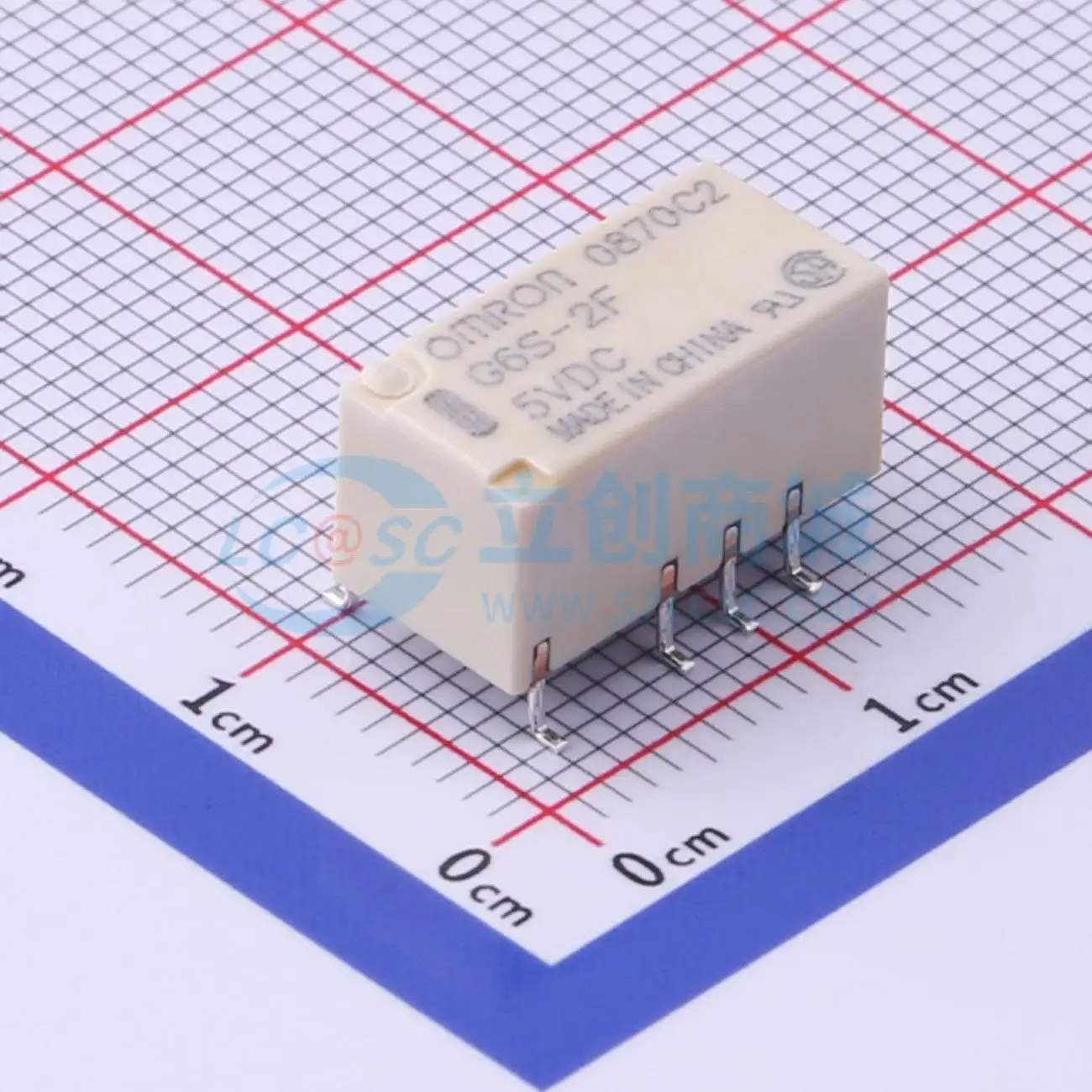 10pcs G6S-2F-TR DC5 5V SMD 14.8x7.3mm DPDT Signal Relay PCB Electronic Switch
