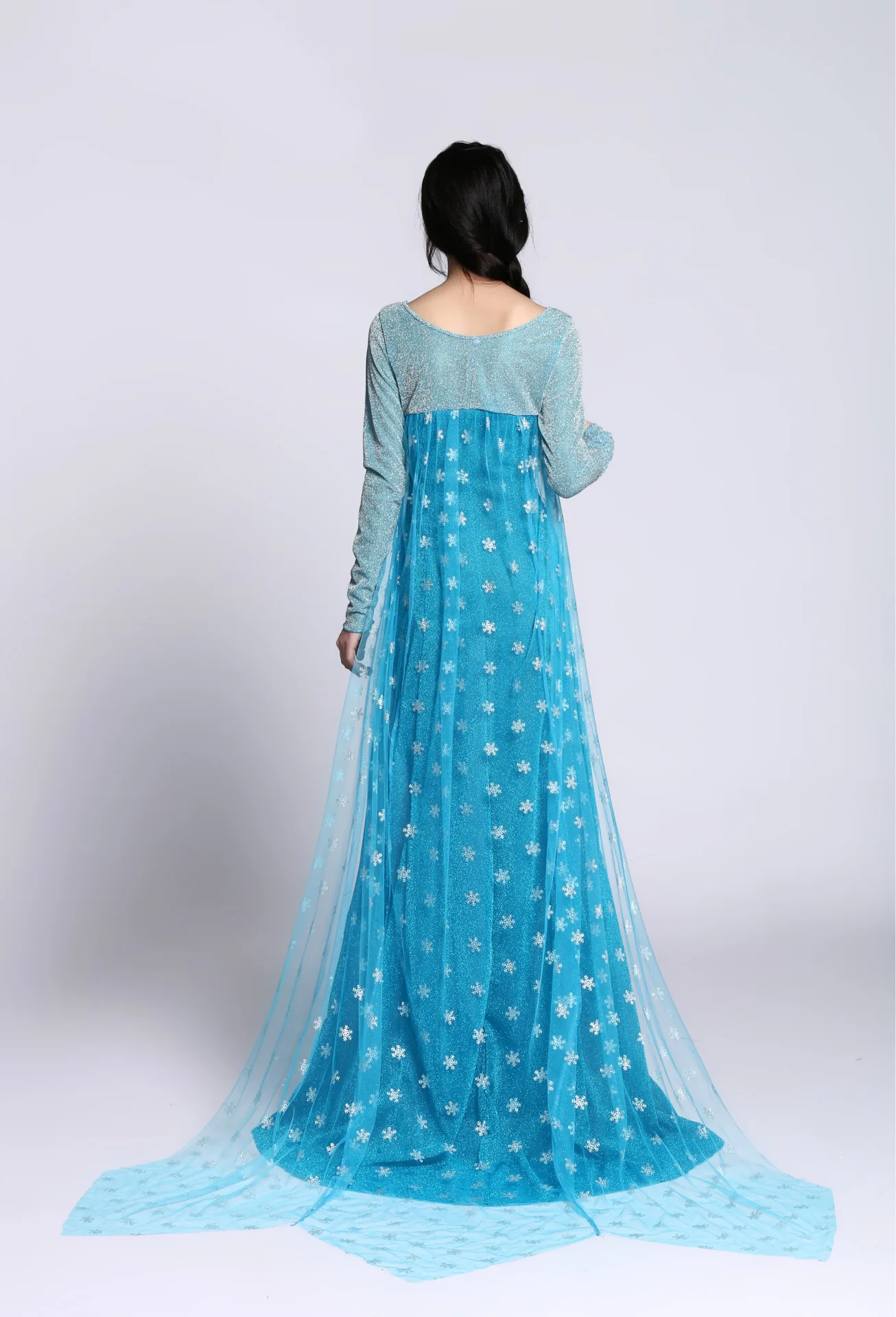 Elsa Princess Dress Halloween Adult Ice And Snow Festival Tailcoat Ball Gown Costume Polyester Fiber Pure E-commerce Sale view 4