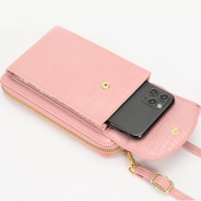 Nuove donne portafoglio singola spalla Crossbody borsa del telefono cellulare cambio portamonete borsa femminile Multi posizione della carta borsa