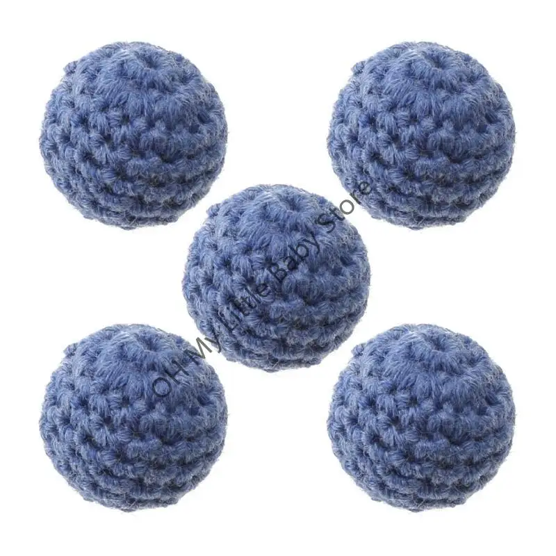 M76C 5 قطع حبات كروشيه لمشبك اللهاية وقلادة وسوار حرفية