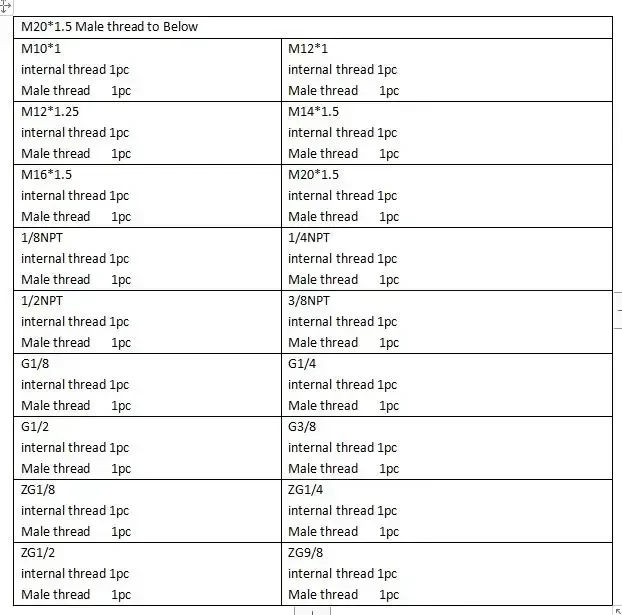 npt to bsp thread adapters kit