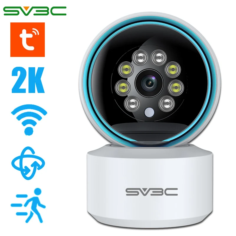 Tuya Smart Life Indoor Wifi Camera Home Security Mini 2K Cam Wireless Baby Monitor IP CCTV Two Way Audio AI Detect