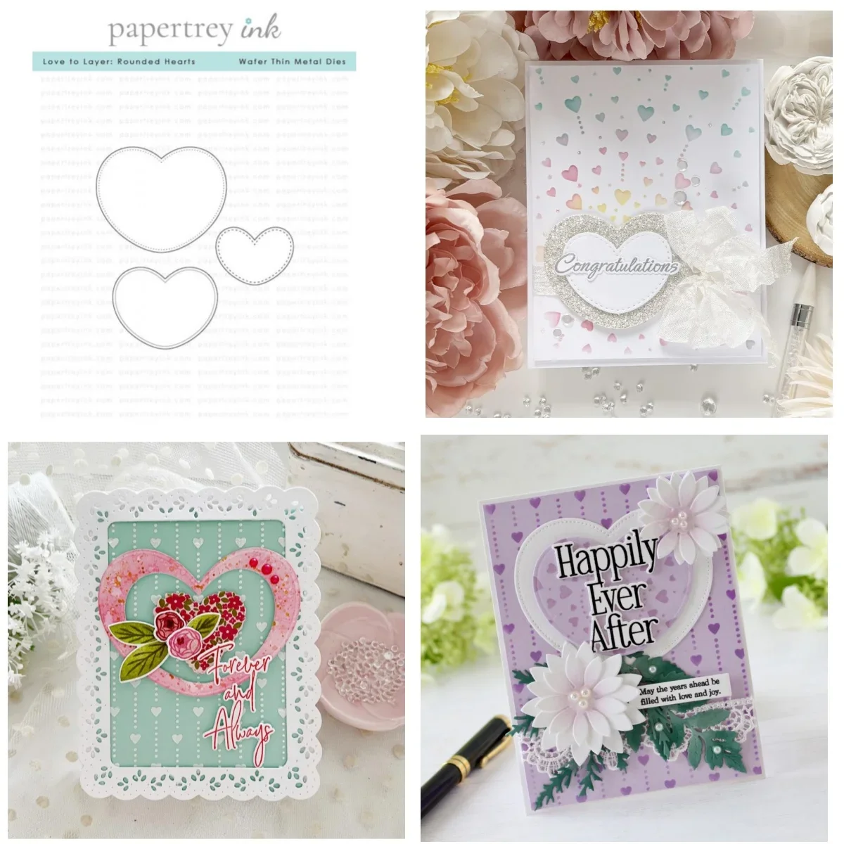 

2024 Valentine Day Hearts Metal Cutting Dies DIY Scrapbooking Paper Craft Handmade Make Album Card Punch Embossing Template