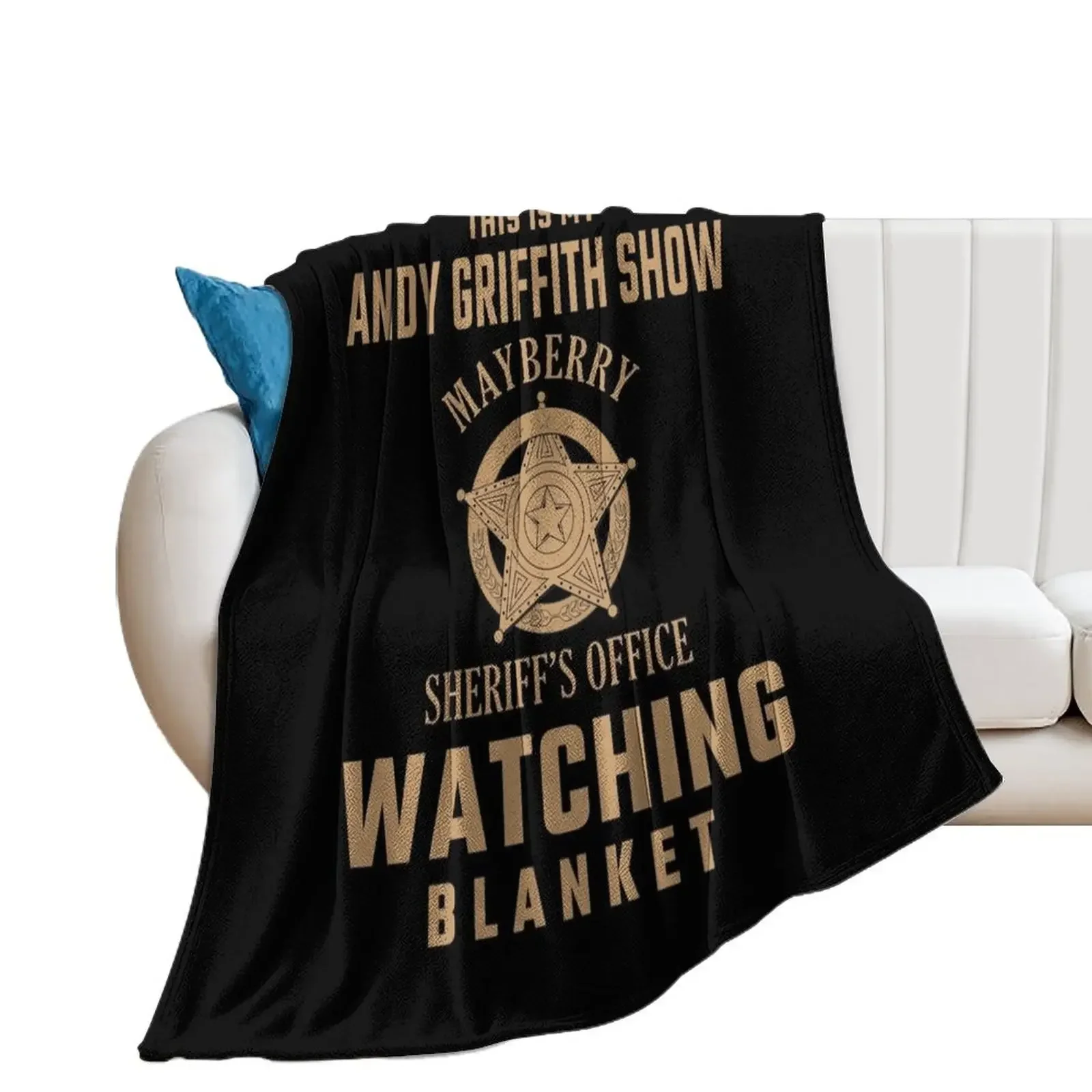 This Is My Andy Griffith Show Watching Blanket Funny Retro TV Throw Blanket warm for winter Shaggy Blankets