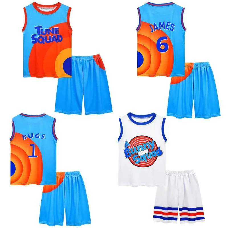Space Jam 2 Jersey James Tune Squad camiseta de baloncesto chaleco pantalones cortos chándal Uniforme ropa conjunto deportivo