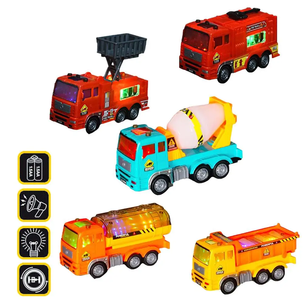 Grote elektrische simulatie-techniekauto voor kinderen met universeel wiel 4D-verlichting en muziekfunctie Speelgoedvoertuig voor kinderen