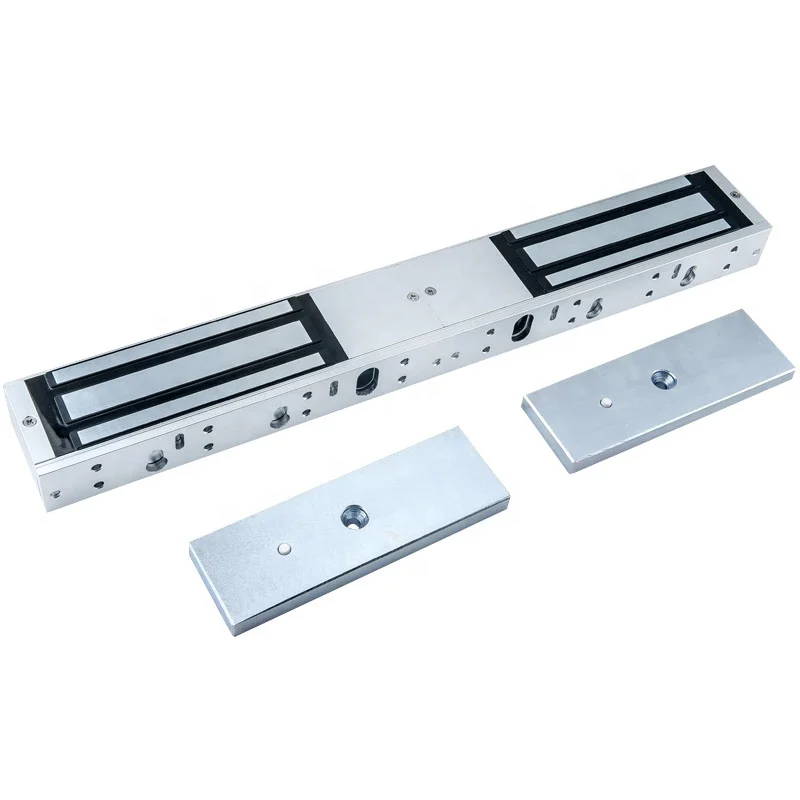 Extra Large 500kg 1200LBS Magnetic  Access Control Systems Double Door with Status Signal Feedback EM  Cylinders