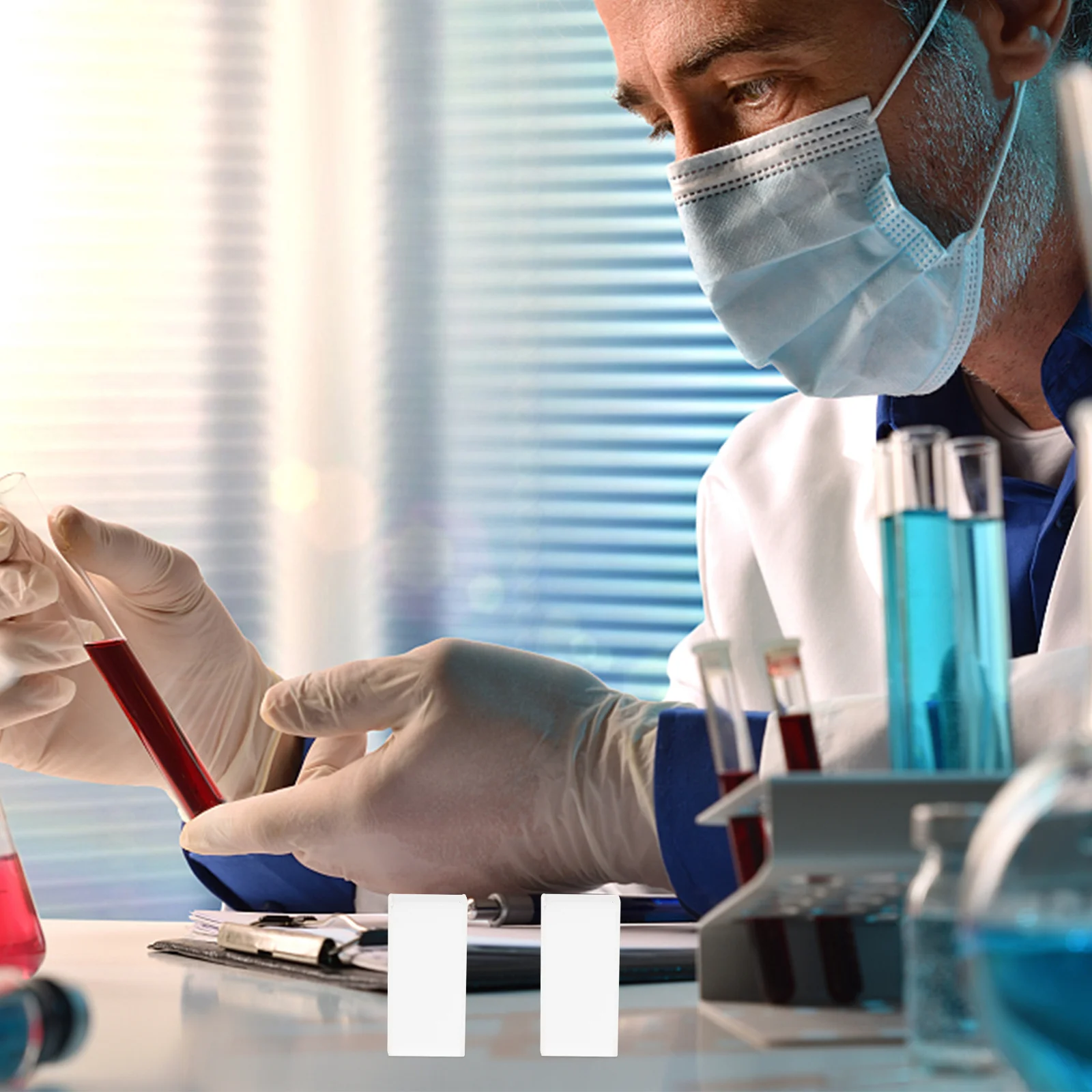 

2Pcs Clear Glass Lab Cuvettes Standard 20mm Pathlength for Spectrophotometry Accurate Sample Measurement Optical Cells