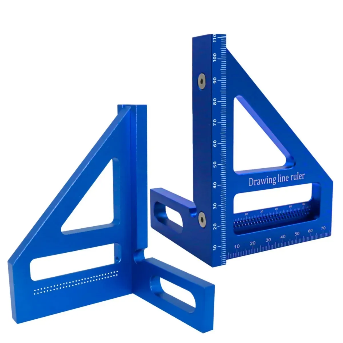 Upgraded Carpenter Square Aluminum Miter Triangle Ruler 45 ° / 90 ° drawing line ruler scale ruler multifunctional ruler wood