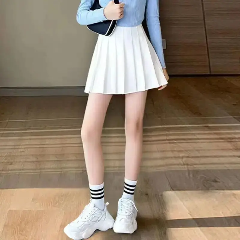 New Women Mini Skirt 2026 Summer New Korean Version College Style Tennis Dance Student Fashionable High Waisted Pleated Skirt