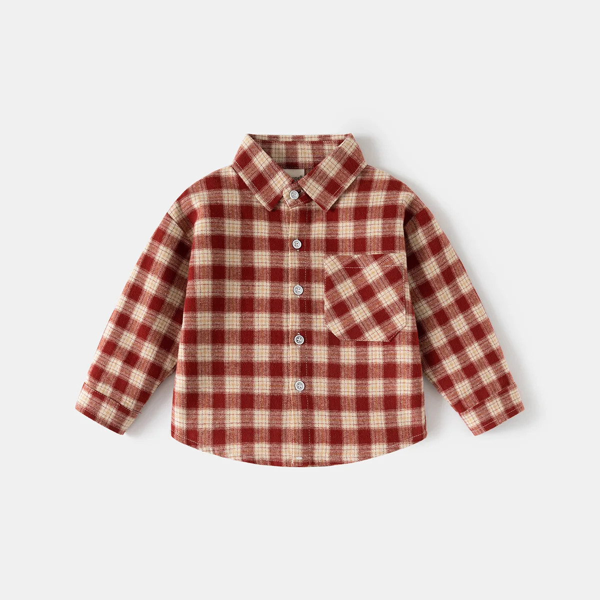 Kids' Plaid Long Sleeve Oversized Shirt 1