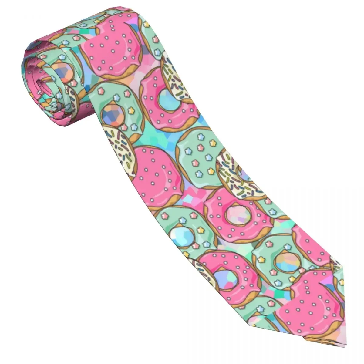 

Donut Cartoon Tie Cute Cute Funny Neck Ties For Male Wedding Quality Collar Tie Custom Necktie Accessories