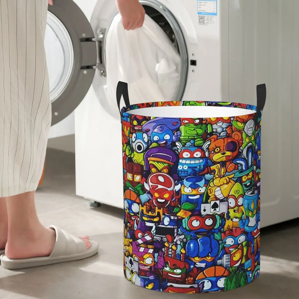 

New Super Zings Cartoon Game Superzings Foldable Laundry Baskets Dirty Clothes Sundries Storage Basket Large Waterproof Box