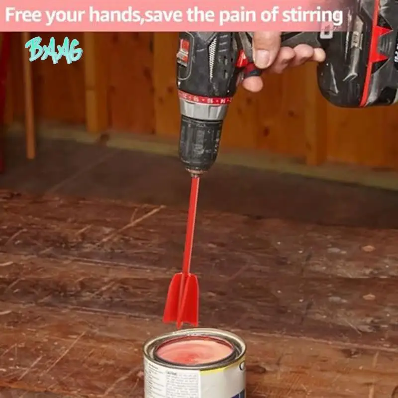 

BAAG-20 Piece Paint Mixer Drill Attachment, Red Plastic Helix Paint Mixer Resin Mixer Epoxy Paddles For Mixing Resin