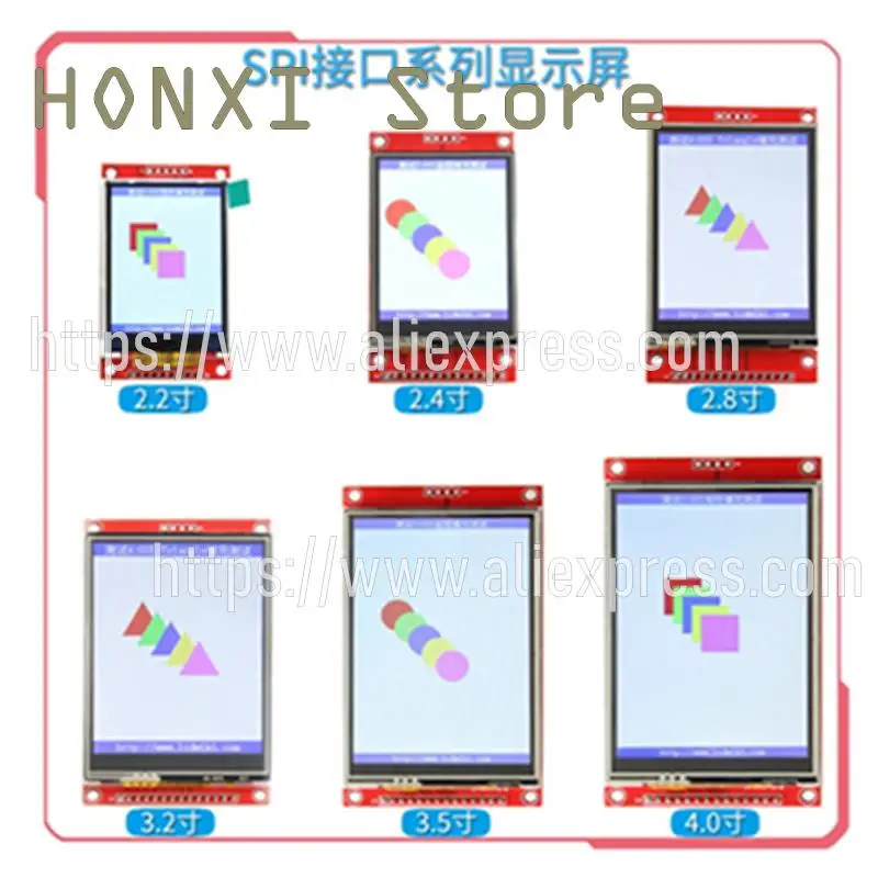 1 buah 2.2/2.4/2.8/3.2/3.5/4.0 inci TFT warna sentuh antarmuka seri SPI modul Tampilan LCD