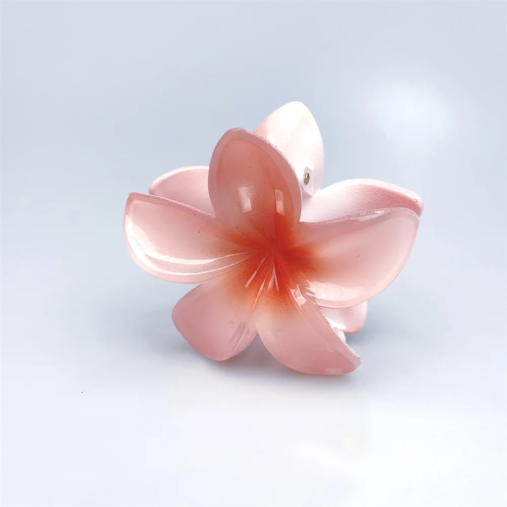 14Pcs Cheap Hawaiian Plumeria Flower Hair Claw Summer Fashion Tropical Flower Headware Retro Ladies Beach Party Decorations