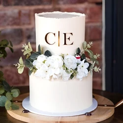 Personalized Wedding Cake Topper Monogram, Cake Charms Acrylic, Custom Wedding Cake Topper Initials, , Acrylic Cake Topper
