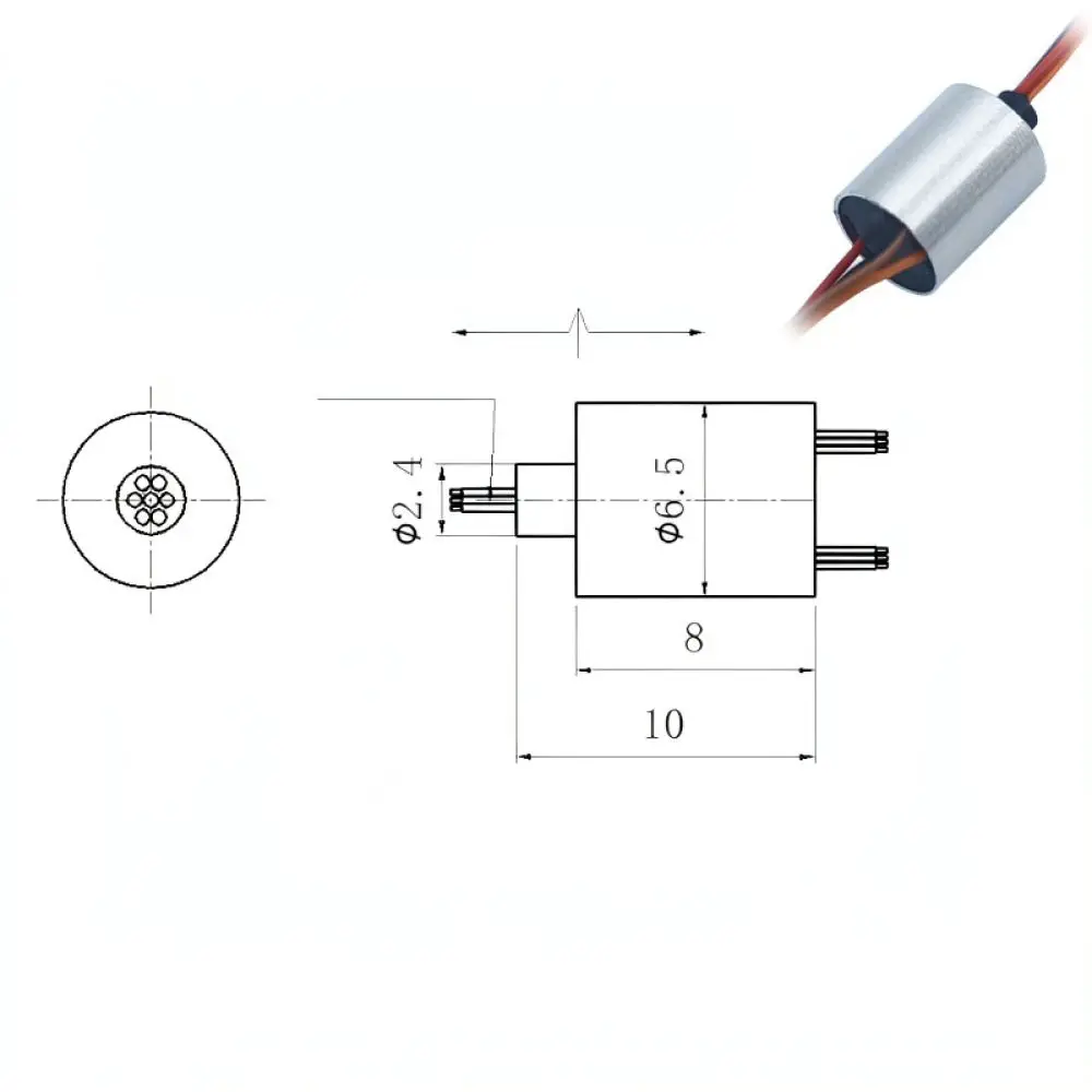 Conductive Slip Ring For For Guren Compact Rotating Electrical Interface Connector For Surveillance Dome Pan Tilt Device Wire