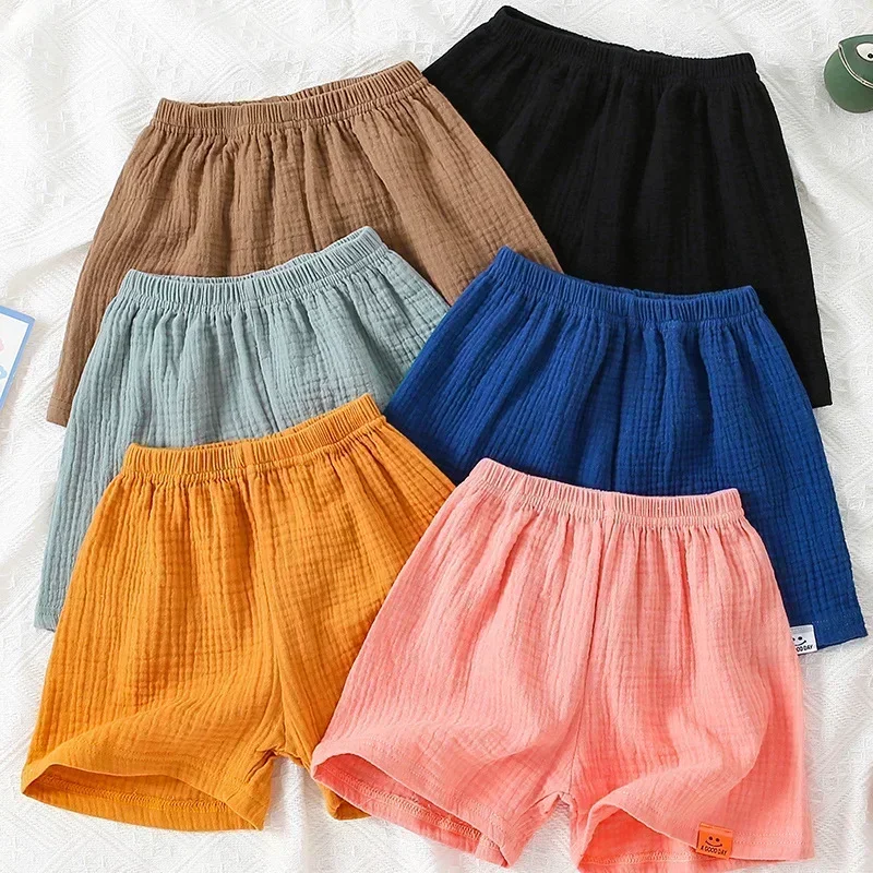 Cotton Muslin Shorts for Children Infant Korea Style Summer Beach Short Pants Bottom for Baby Clothes Girls Boy 4 6 8 10 12 Yrs