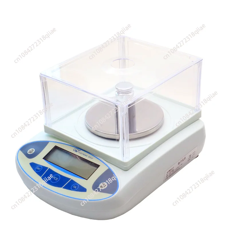 500gx0.001g Electronic Balance Scale with Windshield High Precision Laboratory Solid Analytical Digital Precision Balance Scale