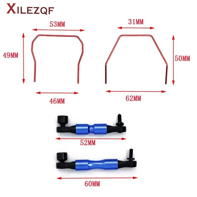 XILEZQF Front and Rear Sway Bar Kit SLF311 for Traxxas 4X4 Slash Stampede Rustler Rally RC Car Upgrade