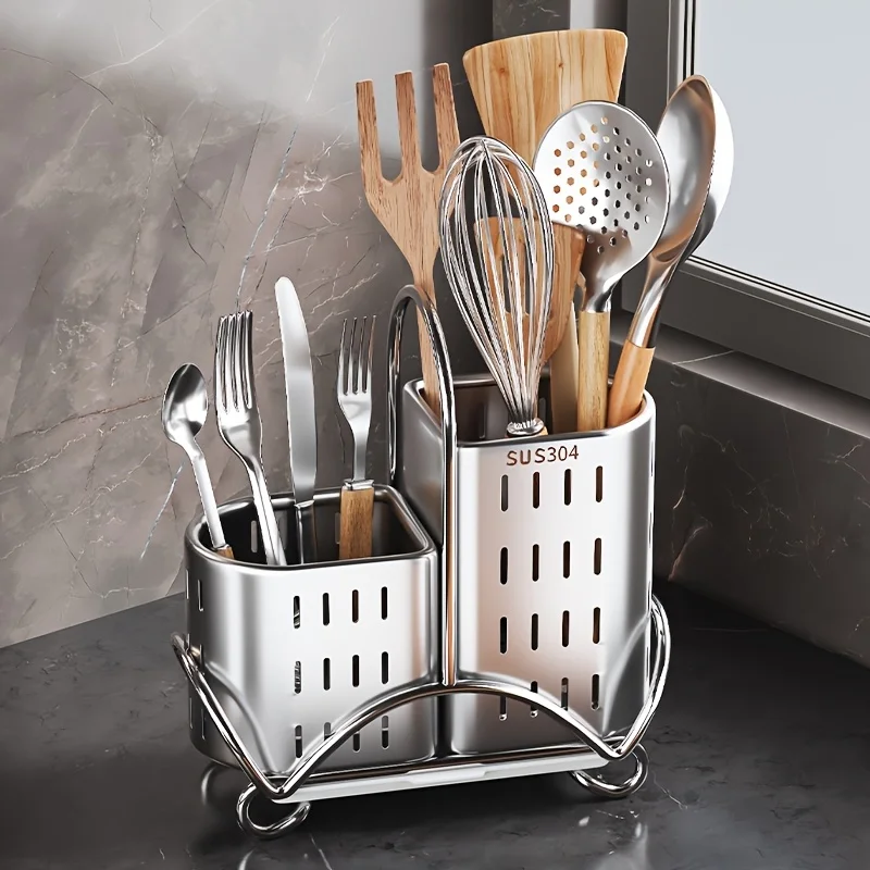 

2pcs Wall-Mounted Mop and Broom Holder, Heavy-Duty Storage Organizer with Hooks for Kitchen, Bathroom, Laundry Room