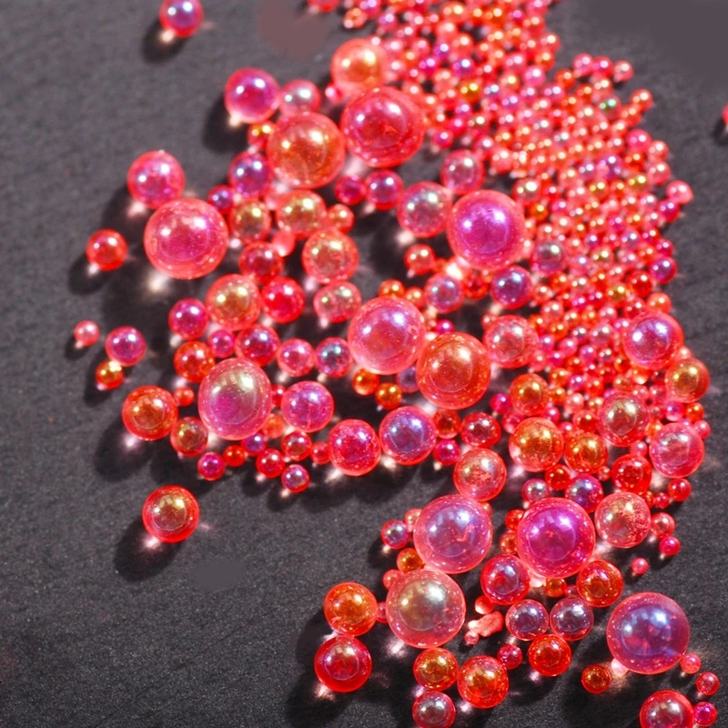 Y1UB UV Resin Bubble Beads AB Miniature Bead Resin Inclusion for DIY Jewelry 1 to 3mm