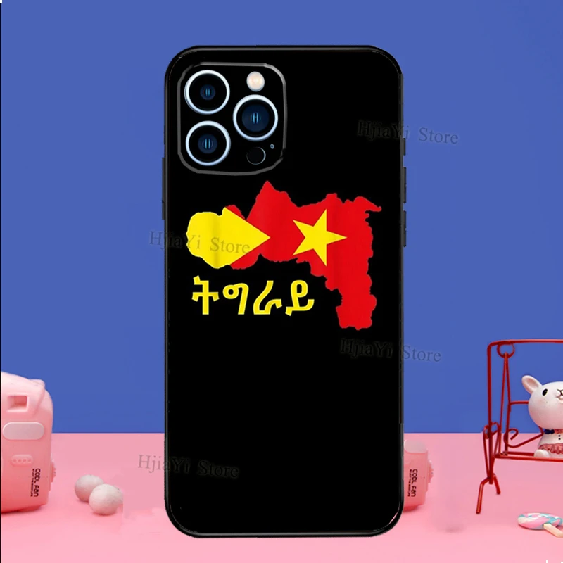 Tigray Flag Phone Case For iPhone 16 15 11 12 13 14 Pro Max Mini X XS XR Plus SE2 Funda Coque Capa Cover