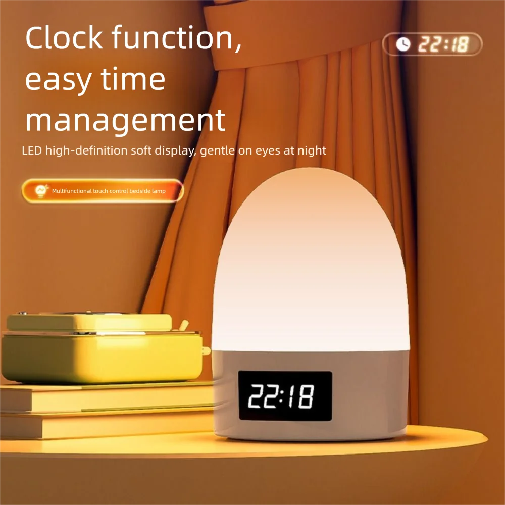 

Creative 3 Color Touch Night Light Eye Protection Dimming Sleeping Lamp Simple Adjustable Brightness LED Table Lamp Gift