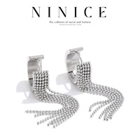 NiNice Stainless Steel Earrings Choice Jewelry Hanging Tassel Long Waterproof PVD Plated Design Personalized Gift New