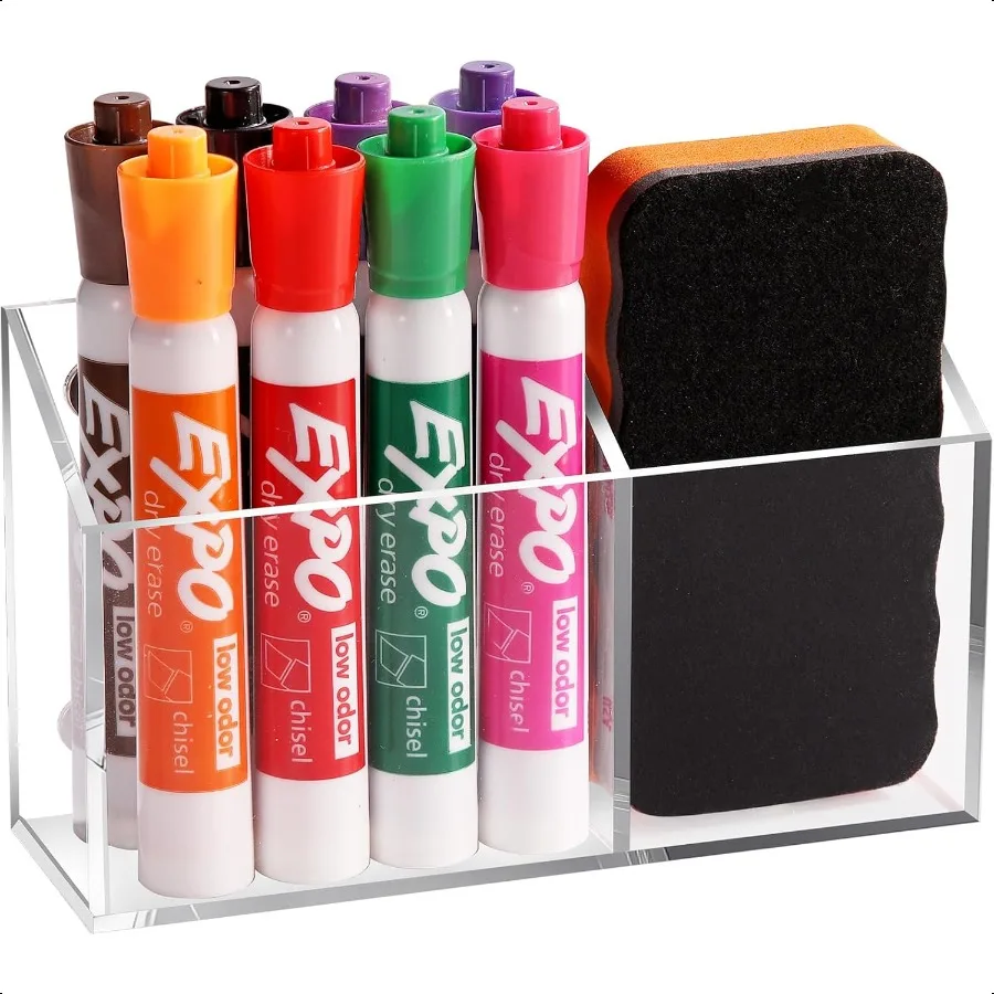 

Magnetic Pen Holder Classroom Organization Acrylic Marker Holder for Whiteboard Refrigerator Locker Accories Pencil Dry Erase M