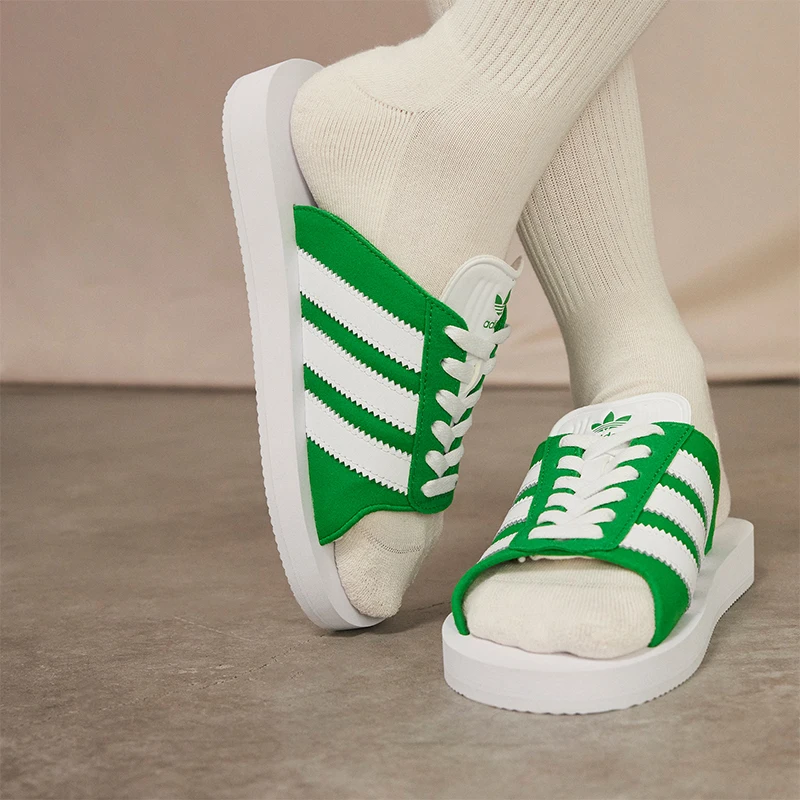 

adidas Originals GAZELLE BEACH Comfortable and Versatile Slip-Resistant and Durable Sandals Unisex Green JQ7426