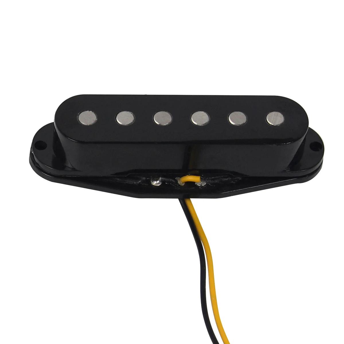 FLEOR 3PCS Flat Top Alnico 5 Vintage ST Electric Guitar Pickups Single Coil Pickups 50/50/52mm Set Black