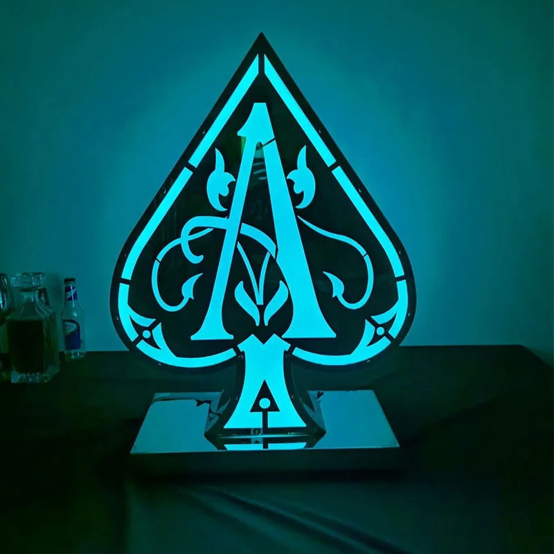 NEW 5 bottles LED Ace of Spades Holder Presenter Stainless Steel Flashing Bottle Night Club Accessories Glow Bottle Carrier