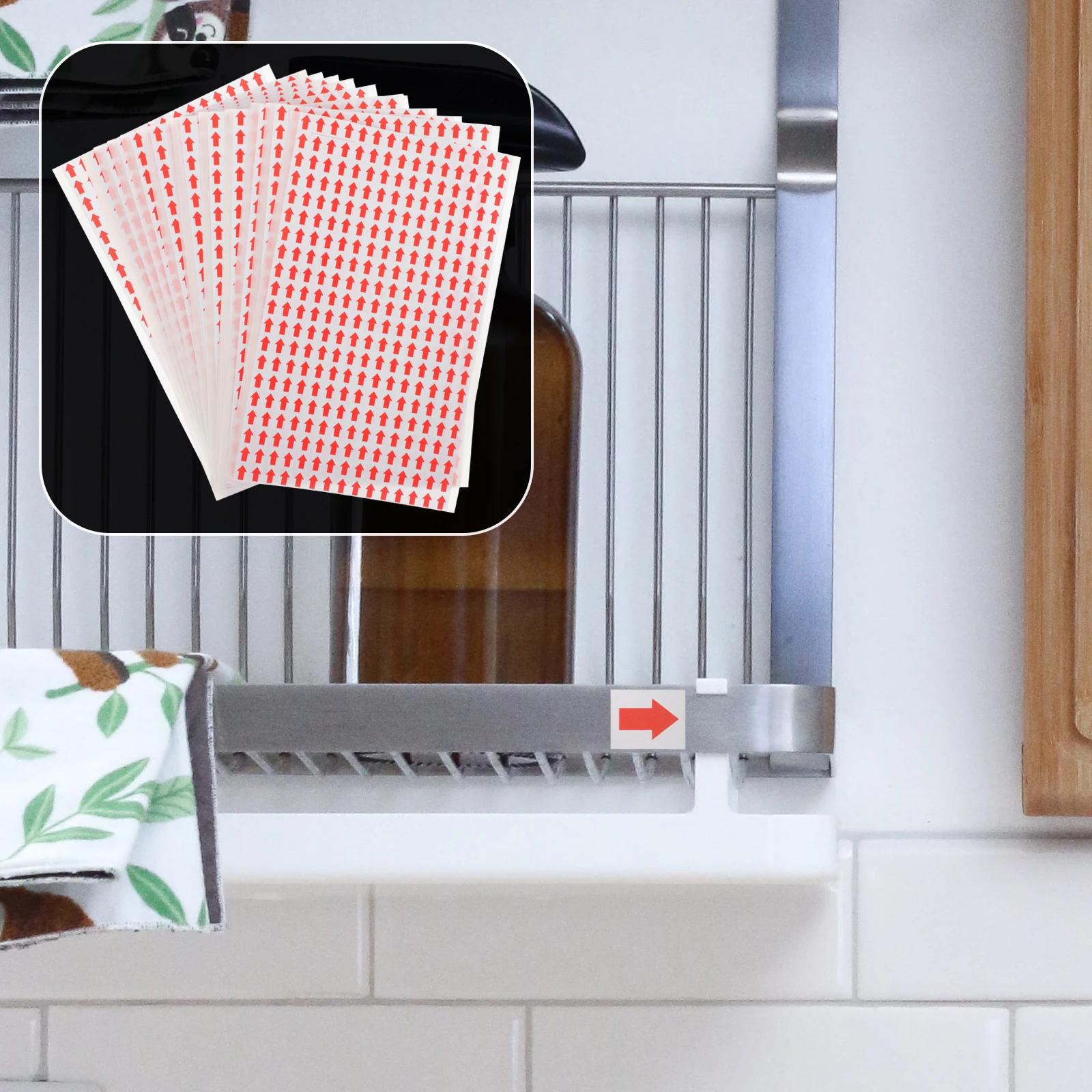 

Наклейки со стрелками, красная направленная маркировка пола, стены для индикации безопасности, предупреждающие знаки, клейкие наклейки