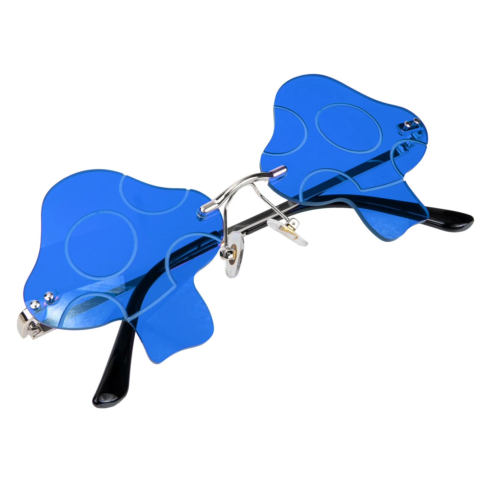 

Mushroom Shaped Sunglasses Lightweight Durable Metal Frame Fun Accessories for Party Beach Photo Props Women Men Kids