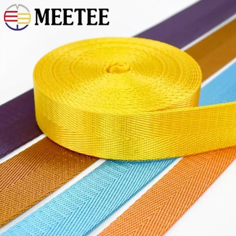 5Meters 20-38mm 1mm Thick Nylon Webbing Band Safety Belt Tape Ribbon For Sewing Bags Strap Backpack Bias Binding DIY Accessories