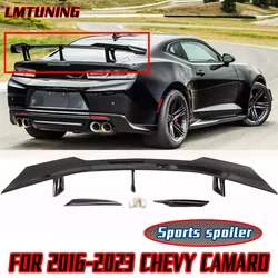 FOR 2016-2023 CHEVY CAMARO CARBON LOOK ZL1 1LE STYLE BIG TRUNK SPOILER WING ABS Carbon fiber pattern Bright black Accessories