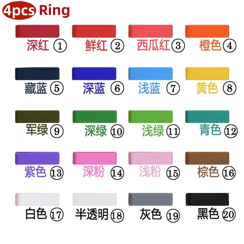 16mm 18mm 20mm 22mm 24mm 26mm Rubber Silicone Watch Band Keeper Holder Loop Wristband Rings Strap Bezel Security Holder 4pcs