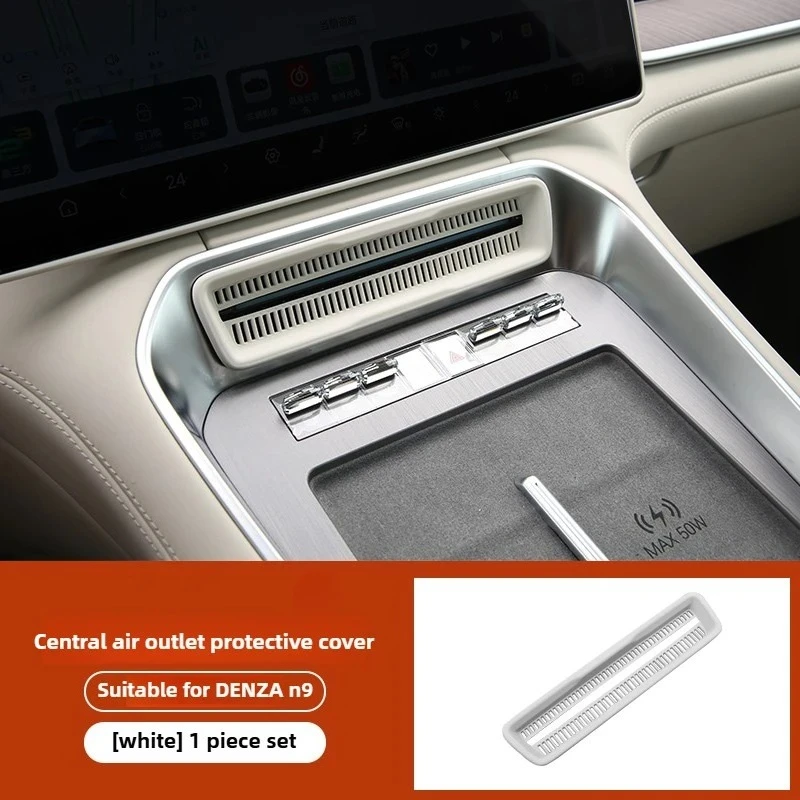 

For Denza N9 ABS Car Central Control Air Outlet Protection Cover 2nd-row Air Conditioner Air Outlet Covers Dust-proof Mouldings