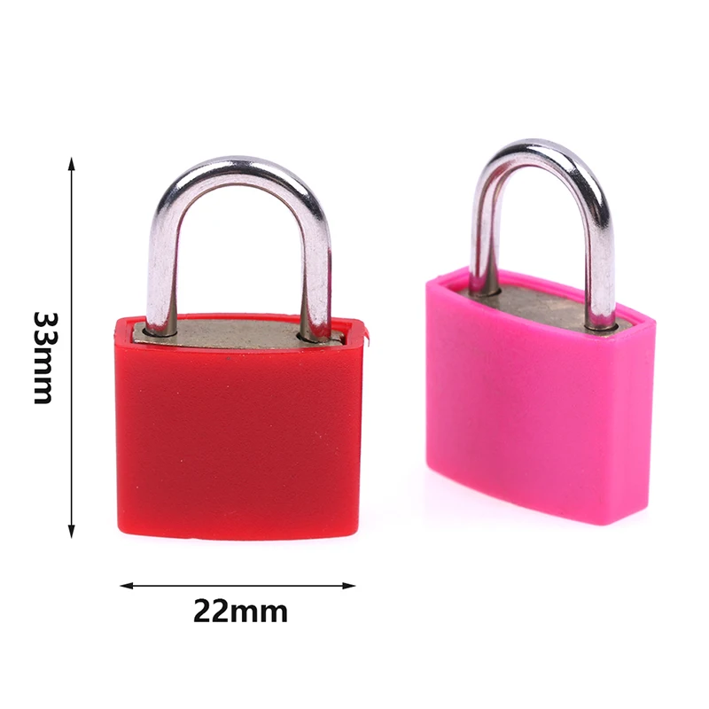 1Set Luggage lock padlock color plastic shell zinc alloy small lock luggage case cabinet lock student dormitory lock