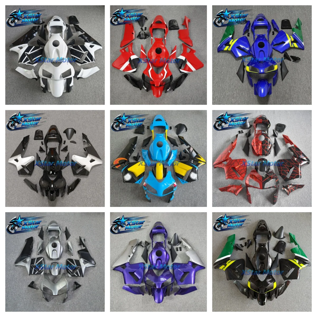 For HONDA CBR600 RR CBR600RR F5 2003 2004 Carbon Fiber Paint Fender Fuel Tank Side Panel Fairing Kit Motorcycle Accessories