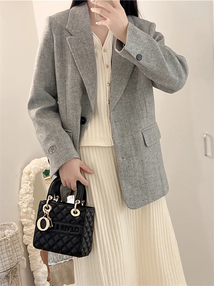 Colorfaith WS9358DG New 2024 Vintage Sets 2 Pieces Elegant Lady Knitting Cardigans With Long Skirts Autumn Winter Women Suits