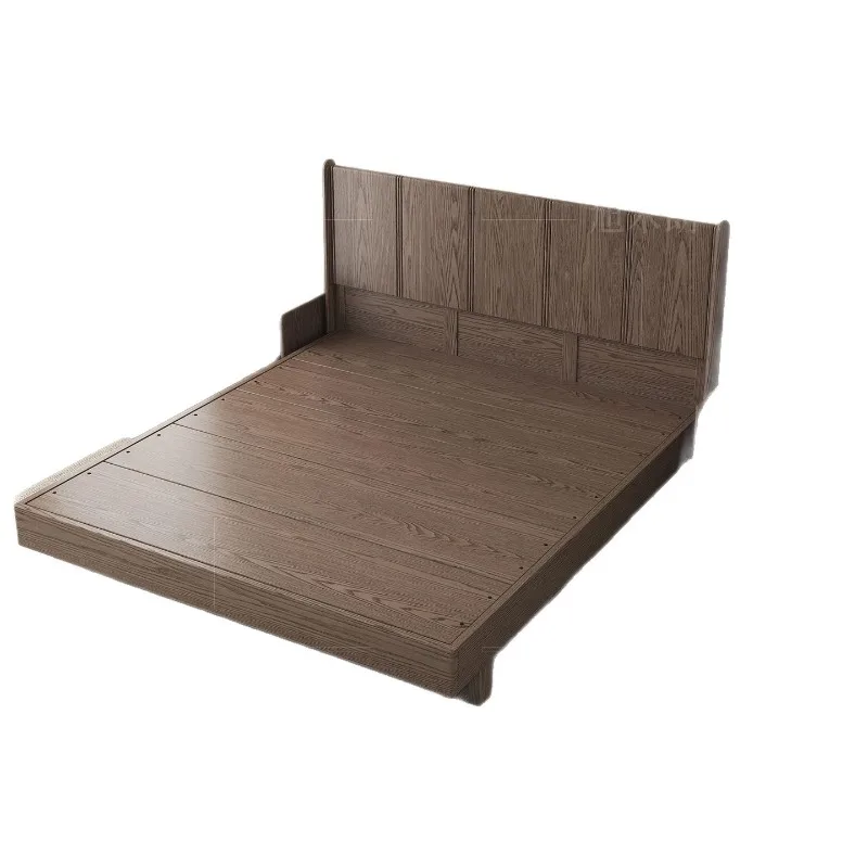 North American ash wood simple Chinese medieval wind bed, master bedroom solid wood bed