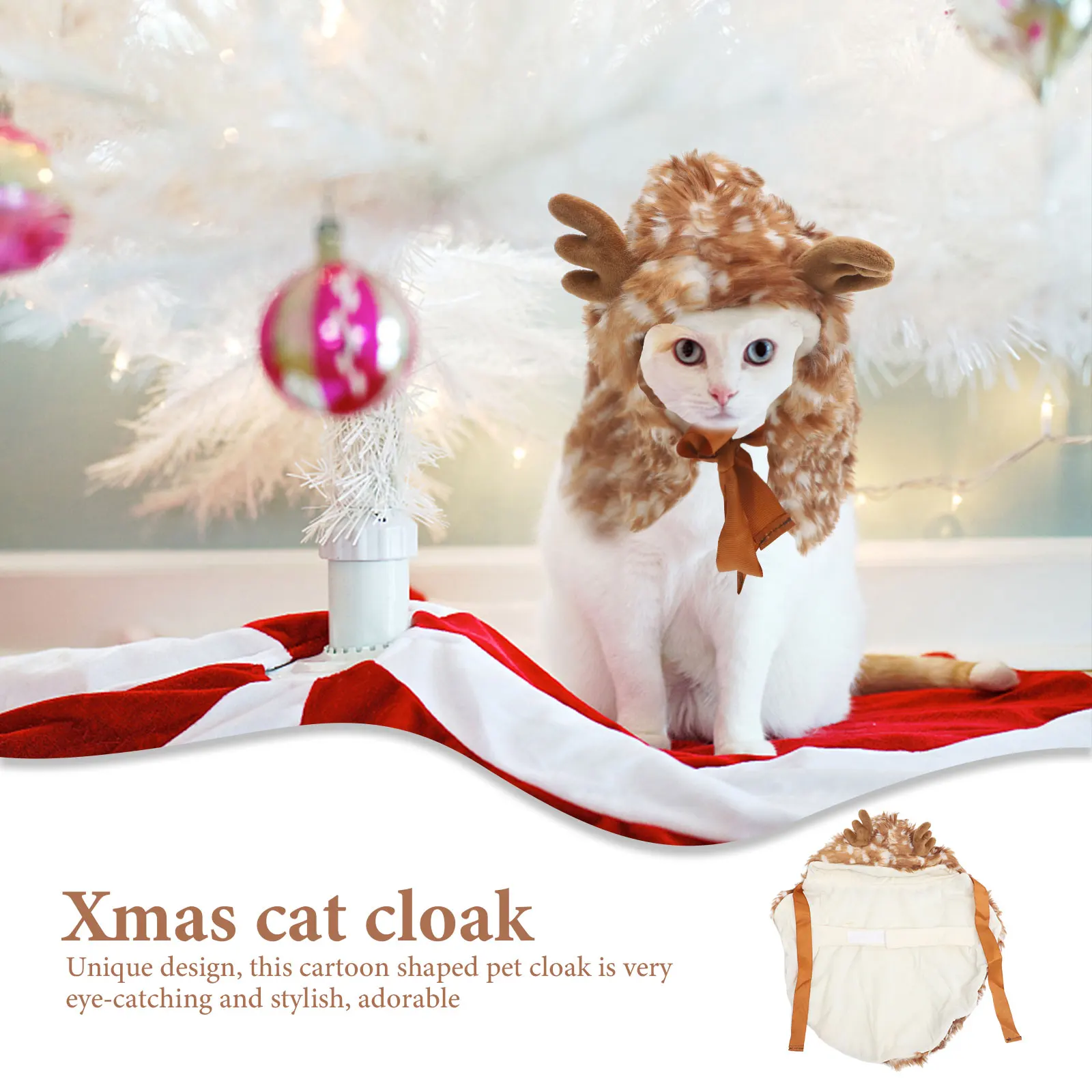 

Cat Clothes Adorable Costume Accessories Cloak Cape Holiday Outfits Clothing Pet