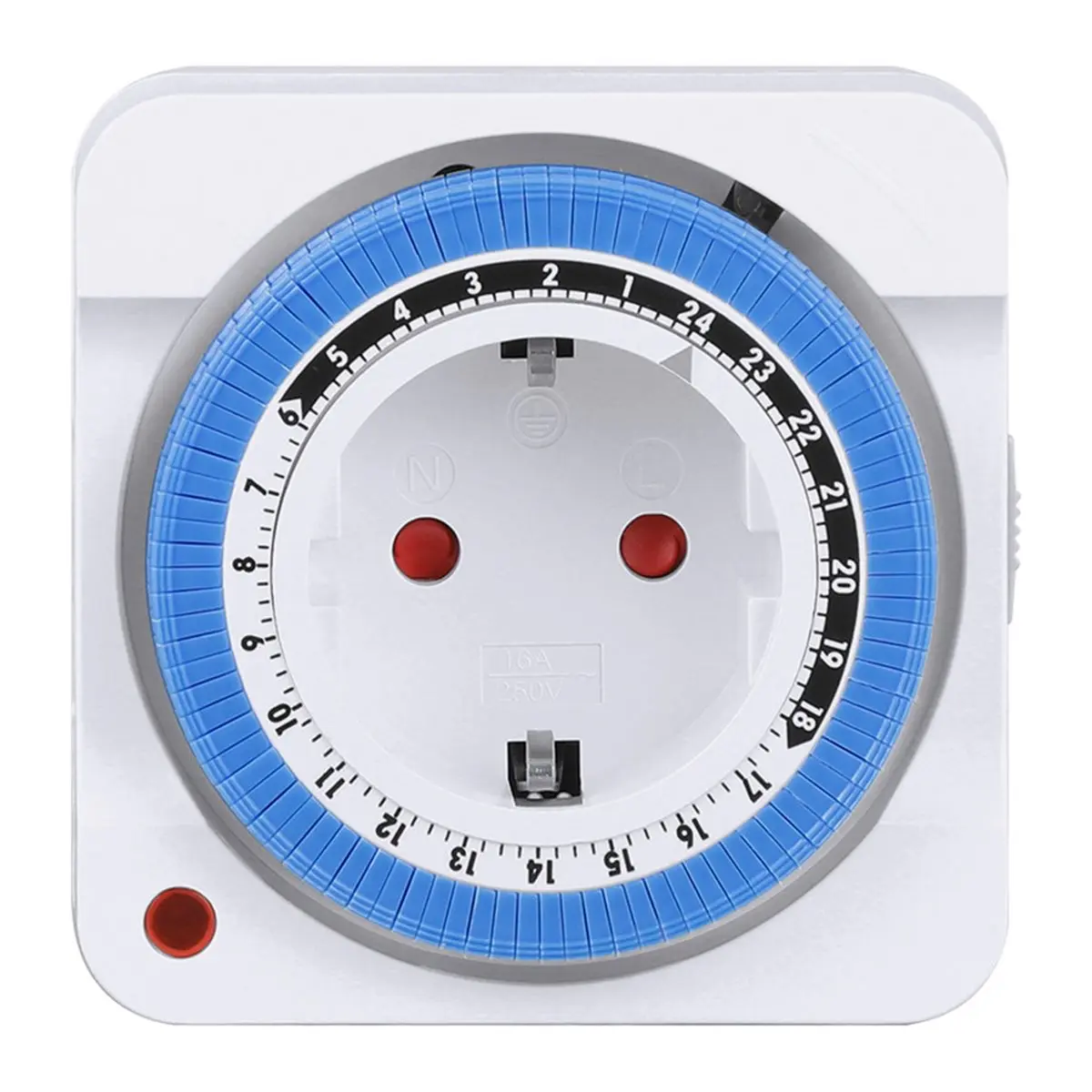 【Socket】 Timer Switch EU Timer Plug in Mechanical Grounded Programmable Smart Countdown Switch Socket Indoor Auto Power Off