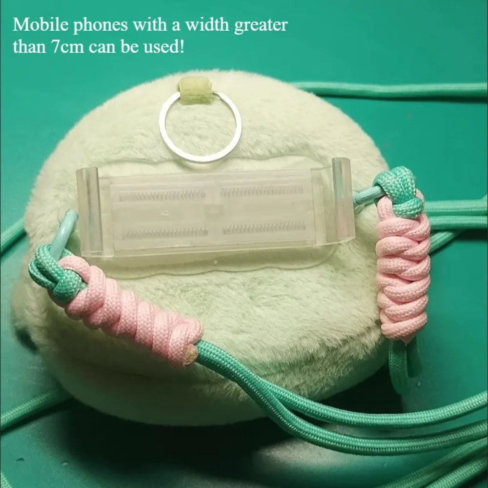 HelloKitty Bolsa de moedas para celular com clipe traseiro fofo originalidade alça de ombro removível clipe traseiro para celular envoltório de alta capacidade