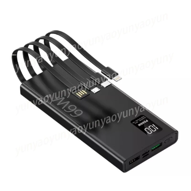 Bring Your Own Cable Power Bank 20000 MAh 66W Super Fast Charging Flash Charging Mobile Power Supply