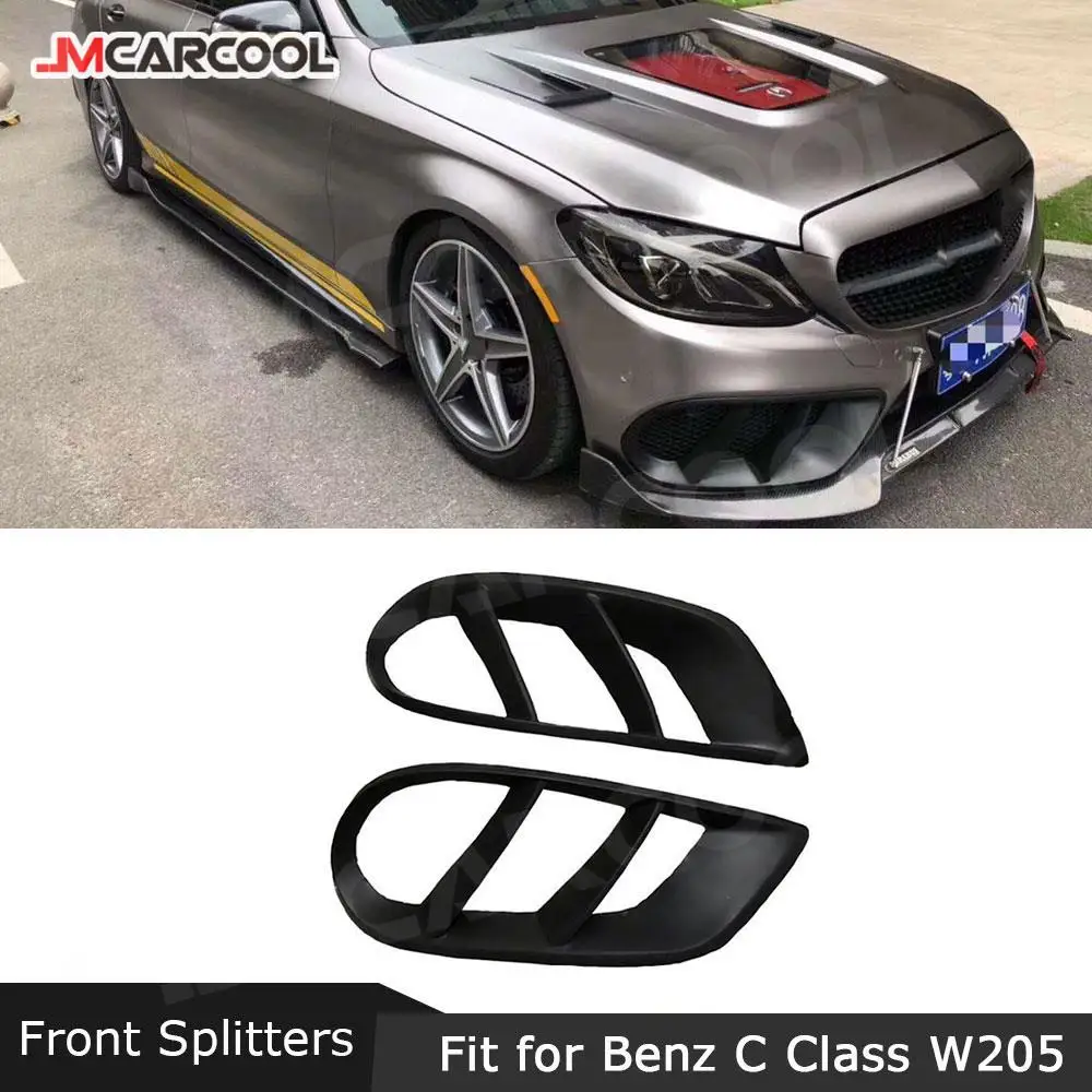 

Carbon Fiber Car Front Bumper Air Vent Cover Trim for Benz C Class W205 C43 AMG C200 Sport 2015-2019 FRP Foglamp Mesh Grill