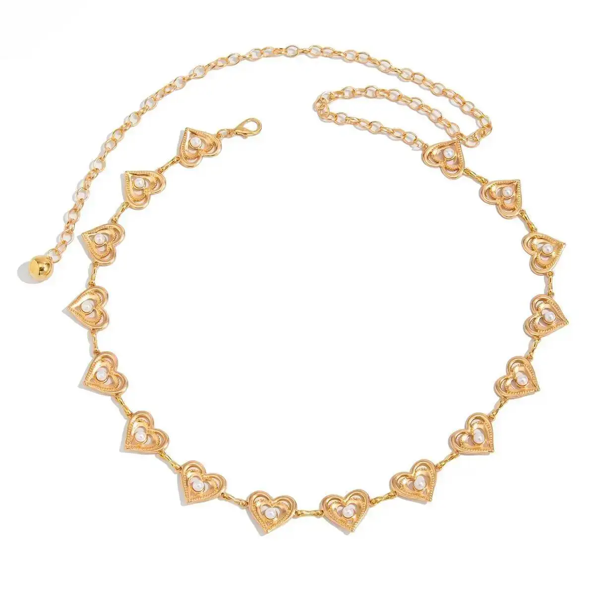 

PuRui Summer Beach Sexy Bikini Dress Hollow Out Love Heart Belly Waist Chain for Women Trend Boho Adjustable Body Chains Jewelry